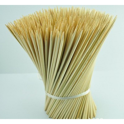 Barbecue skewer and stick in bamboo material